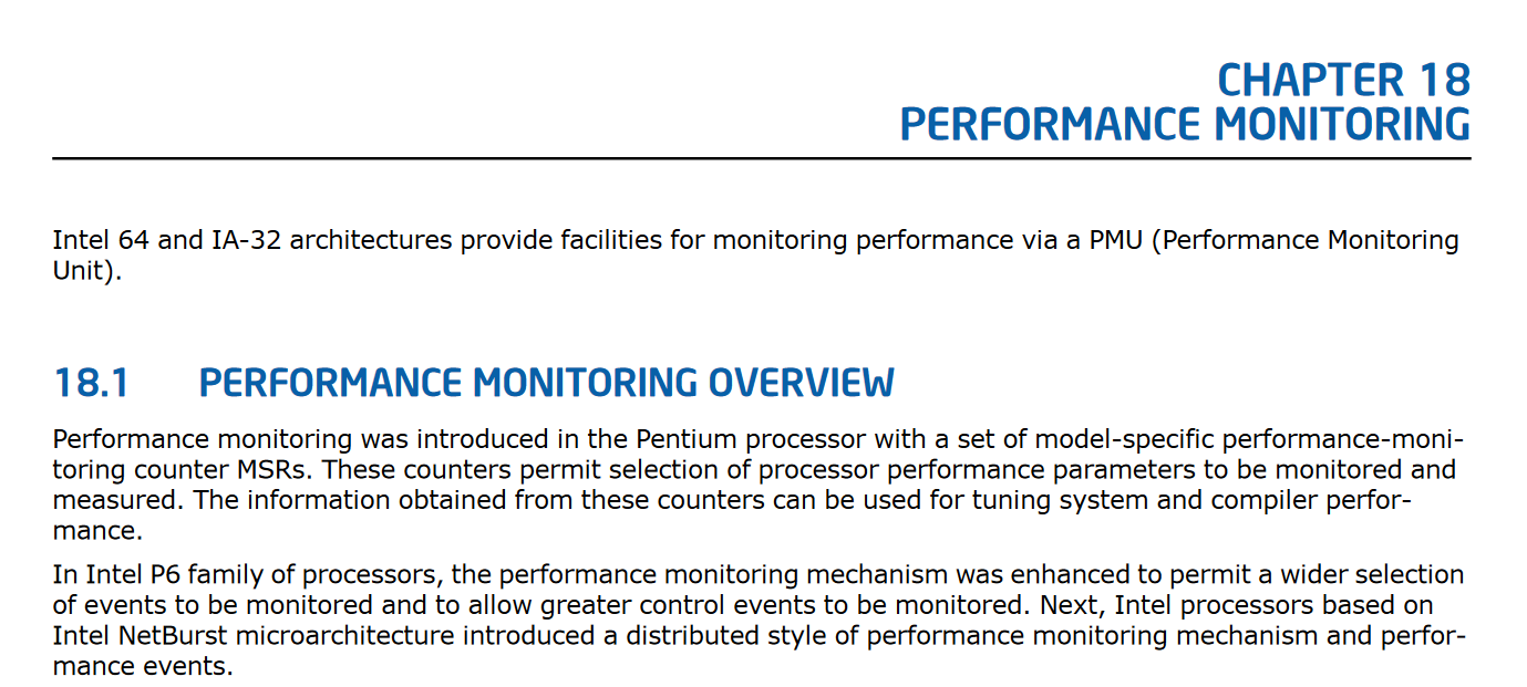 Performance Counter Manual